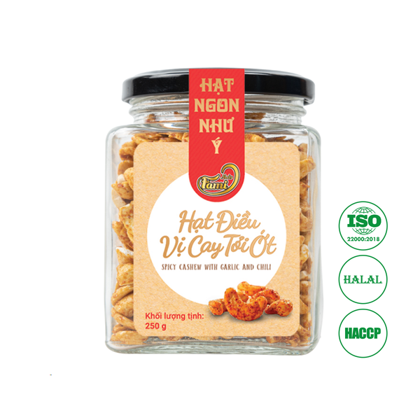 Hạt Điều Tỏi Ớt Hũ Thủy Tinh 250g - Ảnh 1
