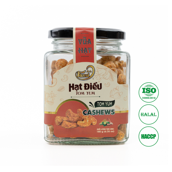 Hạt điều TomYum hũ thủy tinh 180g - Ảnh 1