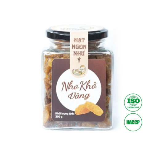 Nho khô vàng hũ thủy tinh 300g
